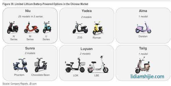 中國鋰電電動(dòng)車的可選范圍