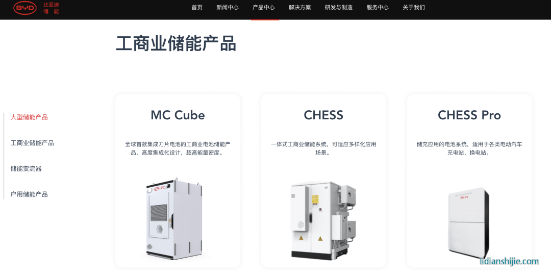 比亞迪工商業儲能產品